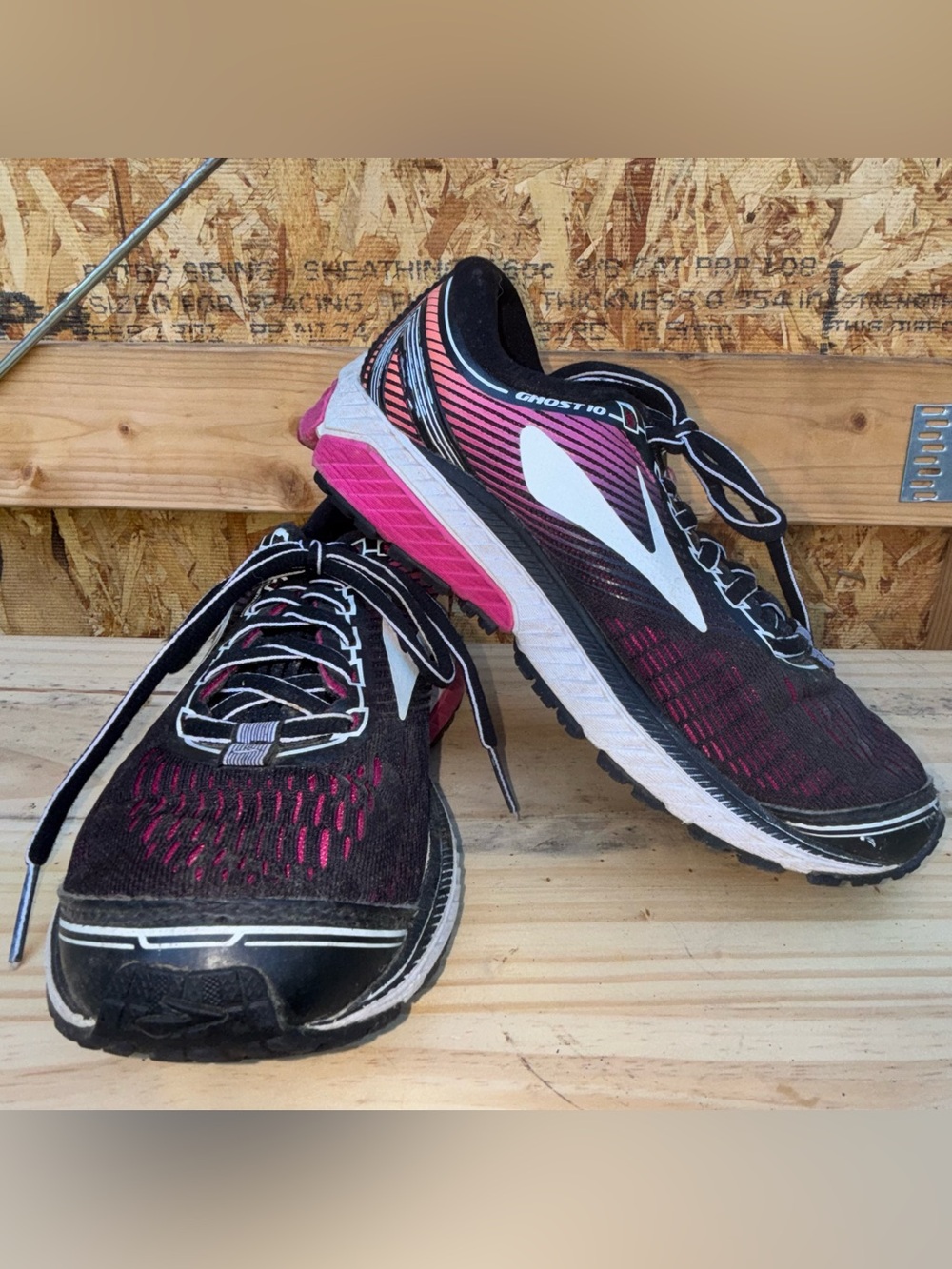 Brooks Ghost 10 Pink Fuschia Black Running Shoes